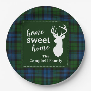 Personalisiertes Kariertes Tartan Clan Campbell Mi Pappteller