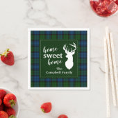 Personalisiertes Kariertes Tartan Clan Campbell Mi Serviette (Beispiel)