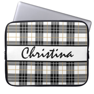 Personalisiertes Karo Laptopschutzhülle