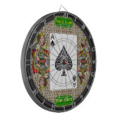 Personalisiertes Karoass Poker Dartscheibe (Vorderseite Links)