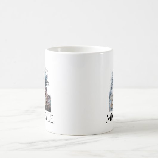 Personalisiertes Karussell-Monogramm Kaffeetasse (Mittel)