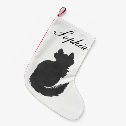 Personalisiertes Kätzchen Kleiner Weihnachtsstrumpf (Vorderansicht (hängend))