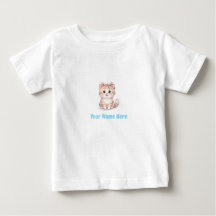 Personalisiertes Kätzchen-T-Shirt für Baby Mädchen