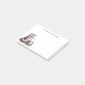 Personalisiertes Kätzchen und Kaffee Post-it Klebezettel (angewinkelt)