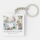 Personalisiertes Katzen Foto Keepake Schlüsselanhänger (Rückseite)