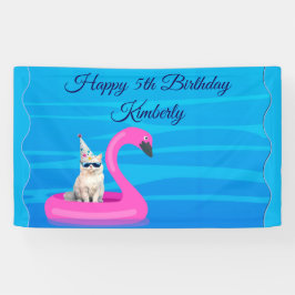 Personalisiertes Katzenfloß Banner