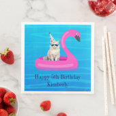 Personalisiertes Katzenfloß Serviette (Beispiel)