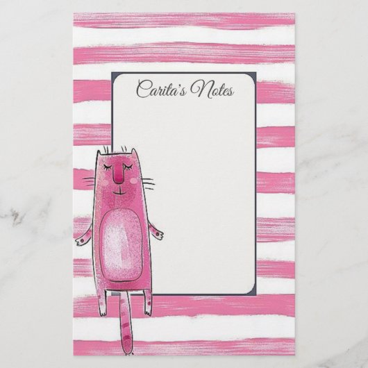 Personalisiertes Katzengeschirr Briefpapier (Vorderseite)