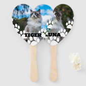 Personalisiertes Katzenhandfächer mit Foto Fächer (Vorne und Hinten)