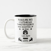 personalisiertes Katzenliebhaber-Geschenk, Katzenn Zweifarbige Tasse (Links)