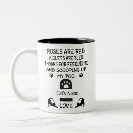 personalisiertes Katzenliebhaber-Geschenk, Katzenn Zweifarbige Tasse