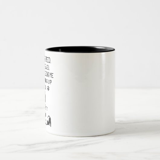 personalisiertes Katzenliebhaber-Geschenk, Katzenn Zweifarbige Tasse (Mittel)