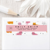 Personalisiertes Katzenmuster mit Polka-Punkten (Insitu)