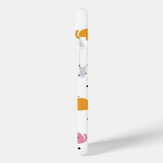 Personalisiertes Katzenmuster mit Polka-Punkten Case-Mate iPhone Hülle (Rückseite / Links)