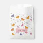 Personalisiertes Katzenmuster mit Polka-Punkten Geschenktütchen (Vorderseite)