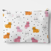 Personalisiertes Katzenmuster mit Polka-Punkten Zubehörtasche (Rückseite)