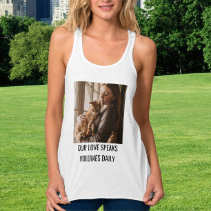 Personalisiertes Katzenmutter-Familienhaustier-Fot Tank Top