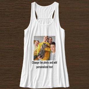 Personalisiertes Katzenmutter-Familienhaustier-Fot Tank Top