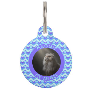 Personalisiertes Katzenmutter-Geschenk Chevron-Dru Haustiermarke