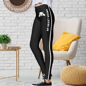 Personalisiertes Katzenmutter-Zitat mit schwarzen  Leggings