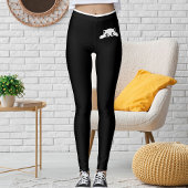 Personalisiertes Katzenmutter-Zitat mit schwarzen  Leggings