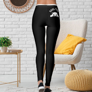 Personalisiertes Katzenmutter-Zitat mit schwarzen Leggings