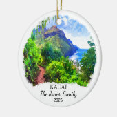 Personalisiertes Kauai-Ornament, Hawaii-Geschenk Keramik Ornament (Links)