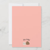 Personalisiertes Kawaii Kack & TP (Toilettenpapier Einladung (Rückseite)