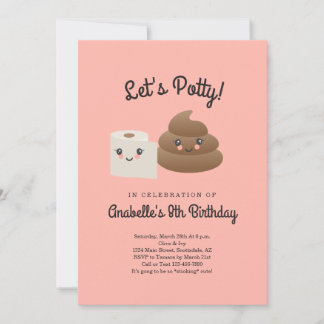 Personalisiertes Kawaii Kack & TP (Toilettenpapier Einladung