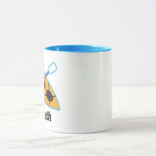 Personalisiertes Kayaking Bootgeschenk Tasse (Zentrum)