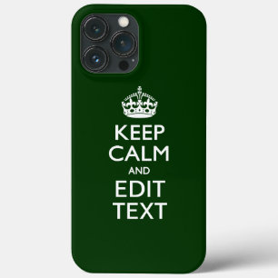Personalisiertes KEEP CALM AND Text bearbeiten Grü Case-Mate iPhone Hülle