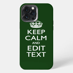 Personalisiertes KEEP CALM AND Text bearbeiten Grü iPhone Hülle