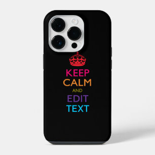 Personalisiertes KEEP CALM AND Text bearbeiten Meh iPhone 14 Pro Hülle