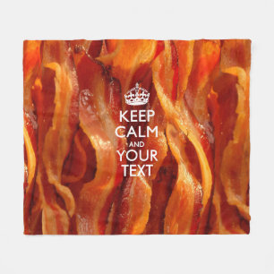 Personalisiertes Keep Calm And Your Bacon Fleecedecke