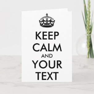 Personalisiertes Keep Calm And Your Text T-Shirt  Karte