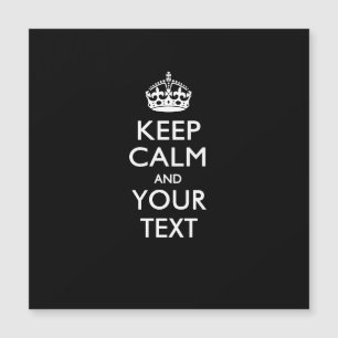 Personalisiertes KEEP CALM Hintergrundfarbe ändern Magnetkarte