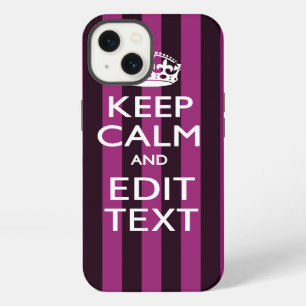 Personalisiertes KEEP CALM Ihr Text auf Rosa Fuchs iPhone Hülle