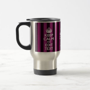 Personalisiertes KEEP CALM Ihr Text auf Rosa Fuchs Reisebecher