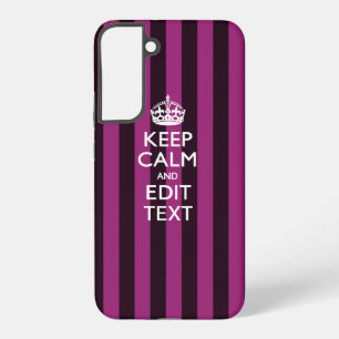 Personalisiertes KEEP CALM Ihr Text auf Rosa Fuchs Samsung Galaxy Hülle