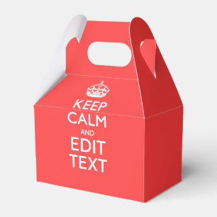 Personalisiertes KEEP CALM Ihr Text in Koralle Geschenkschachtel