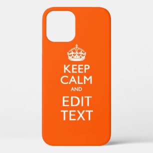Personalisiertes KEEP CALM Mit Ihrem orangen Text Case-Mate iPhone Hülle