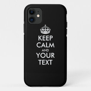 Personalisiertes KEEP CALM und DEIN TEXT - weiße W Case-Mate iPhone Hülle
