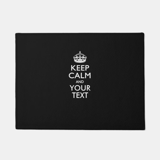 Personalisiertes KEEP CALM und Ihr Text Fußmatte (Vorderseite)