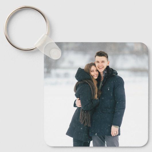Personalisiertes Keepake Couple Foto Schlüsselanhänger (Vorderseite)