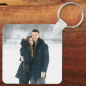 Personalisiertes Keepake Couple Foto Schlüsselanhänger (Rückseite)