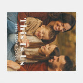 Personalisiertes Keepake Family Foto Das sind wir Fleecedecke (Vorderseite (Horizontal))
