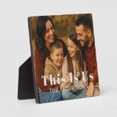 Personalisiertes Keepake Family Foto Das sind wir Fotoplatte (Vorderseite)