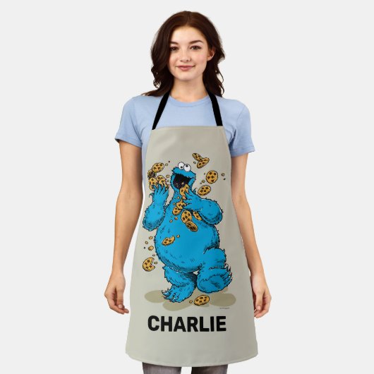 Personalisiertes Keksmonster Crazy Cookies Schürze (Getragen)