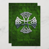 Personalisiertes Keltenkreuz Einladung (Vorne/Hinten)