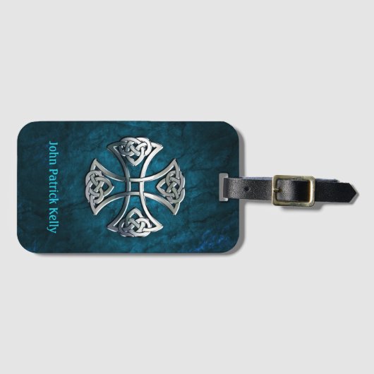 Personalisiertes Keltenkreuz Gepäckanhänger (Vorderseite (Horizontal))